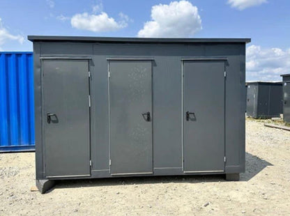 CONTENEDOR SANITARIO 3 CABINAS (WC, URINARIO + CALDERA, DUCHA)